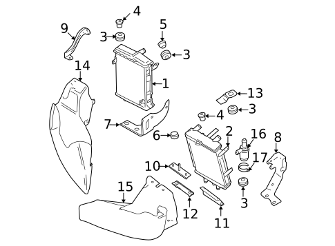 Radiator & Components for 2004 Audi S4 #0