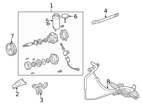 Pump & Hoses for 1998 Lexus GS300 #0