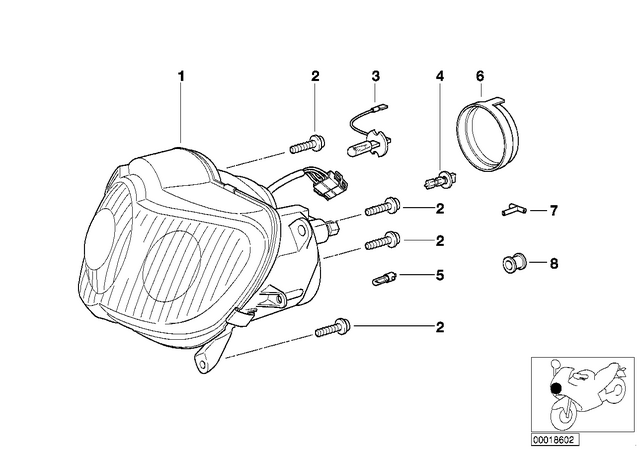 63122306802 - : Headlight for BMW-Motorrad Image