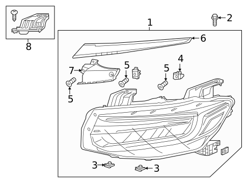 Headlamp Components for 2022 Honda Insight #0