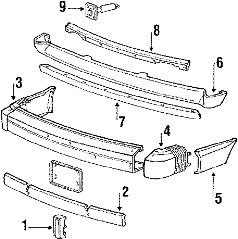 Bumper Assembly for 1986 Mercury Lynx #0
