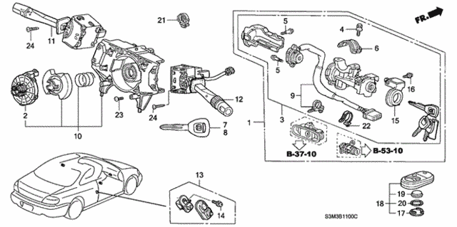 Combination Switch for 2003 Acura CL #0