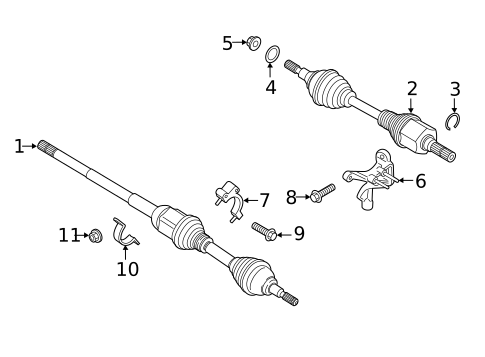 CV Components for 2018 Ford Fusion #0