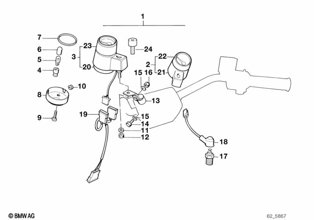 62132305075 - Instruments: Temperature Gauge -  for BMW-Motorrad Image
