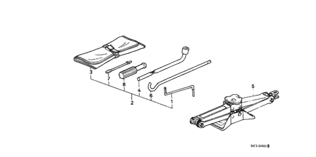 Tools - Jack for 1991 Honda CRX #0