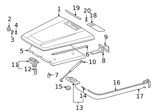 Hood & Components for 2003 Mercedes-Benz G500 #0