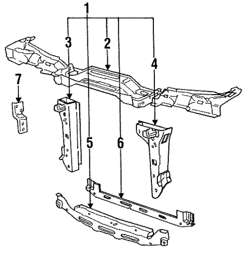 Radiator Support for 1984 BMW 325e #0