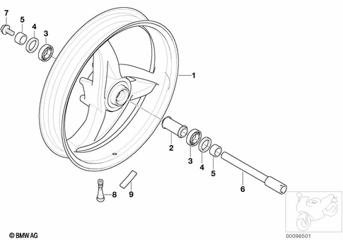 Wheels with Bearings for 2003 BMW-Motorrad F 650 CS #0