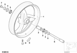 36317661811 - : Cast Rim, Front - 3.00X17 for BMW-Motorrad Image