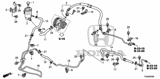 P.S. Lines (L4) for 2012 Honda Accord #0