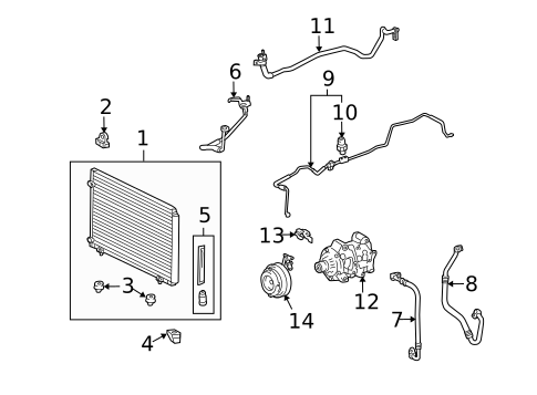 A/C Condenser & Evaporator for 2015 Lexus RX350 #0