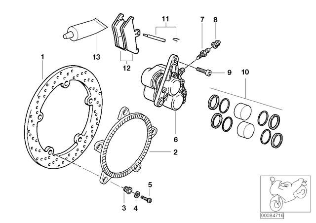 34117663764 - : Brake Pads Kit for BMW-Motorrad Image
