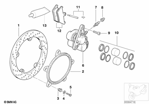 Front Wheel Brake for 2002 BMW-Motorrad K 1200 RS #1