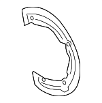 98135280102 - Brakes: Brake Dust Shield for Porsche Image