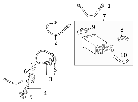 Emission Components for 2005 Toyota Sequoia #0