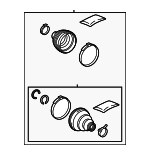 44290R070 - Universals &amp; Rear Axle: Outer Cv Joint Boot for Lexus: ES250, ES300h, ES350, NX250 Image