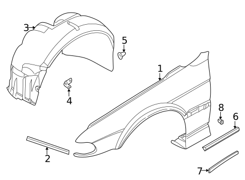Exterior Moldings for 1997 BMW 750iL #0