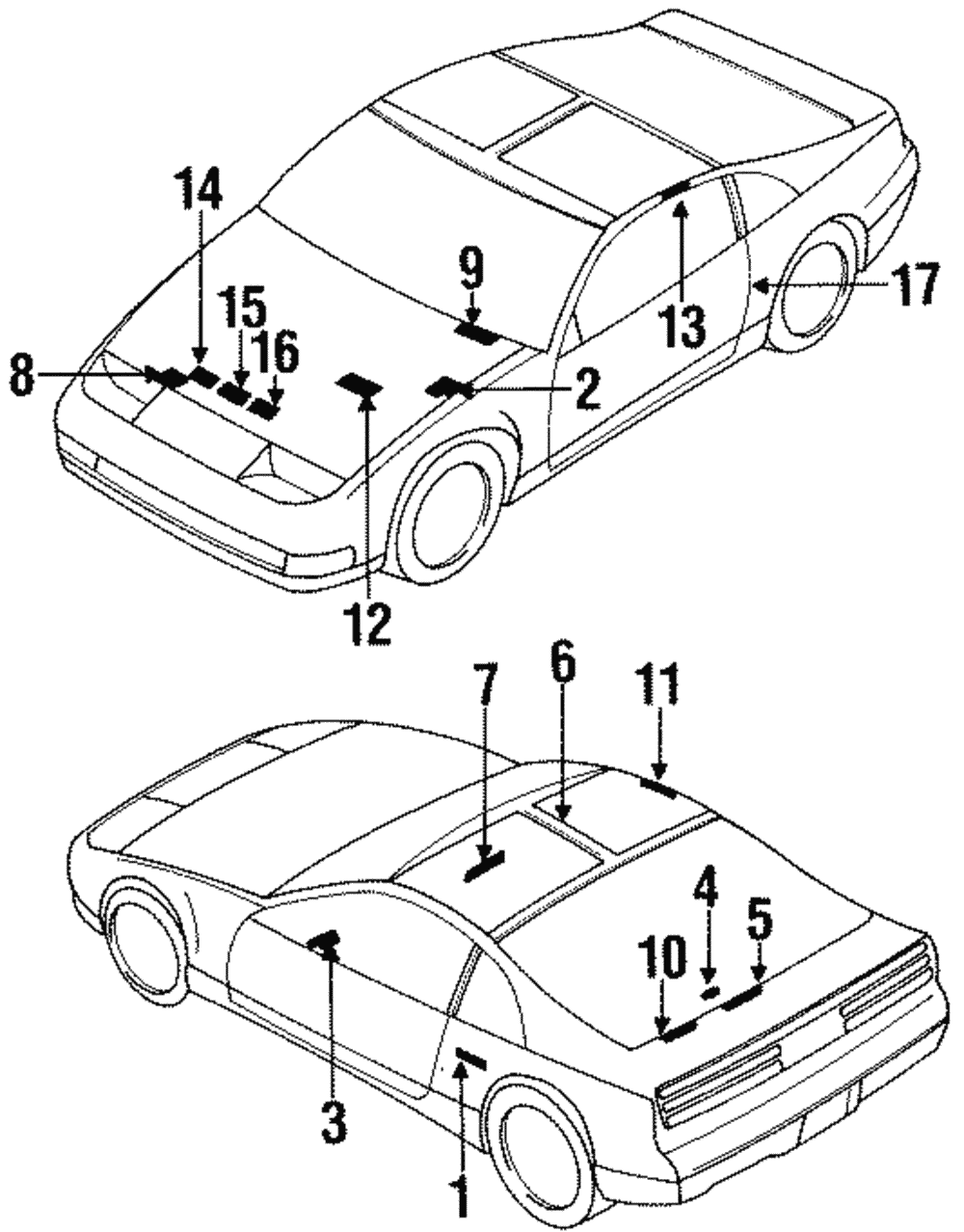 1990-1993 Nissan 300ZX Vacuum Diagram 2230430P00 | Nissan Canada