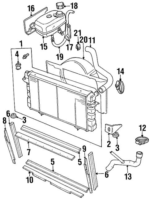 Radiator & Components for 1994 Land Rover Discovery #0