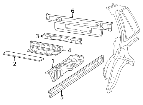 Rear Floor & Rails for 1999 Land Rover Range Rover #0