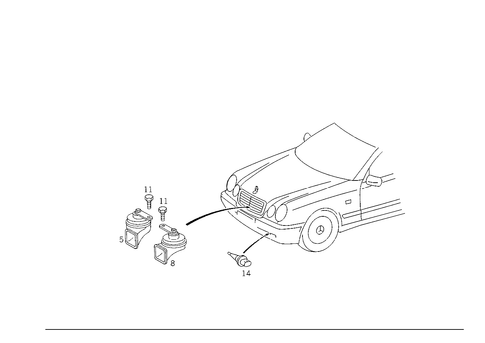 Horn and Outbord Temperature Feeler for 1999 Mercedes-Benz CLK430 #0