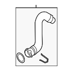 4G0121049AN - Cooling System: Lower Hose for Audi: A8 Quattro, RS7, S6, S7, S8 Image