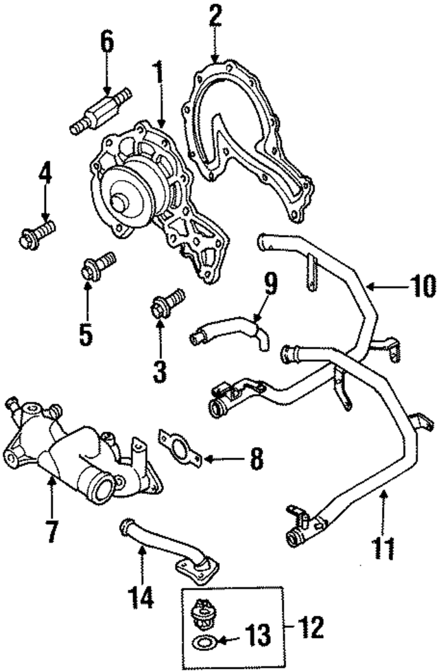 8971363460 - Belts &amp; Cooling: Engine Coolant Outlet Gasket for Acura Image