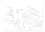 2216200008 - Cowl, Front Panel: Firewall for Mercedes-Benz Image