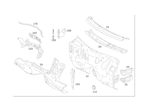 Fire Wall and Connection Parts for 2012 Mercedes-Benz CL600 #0