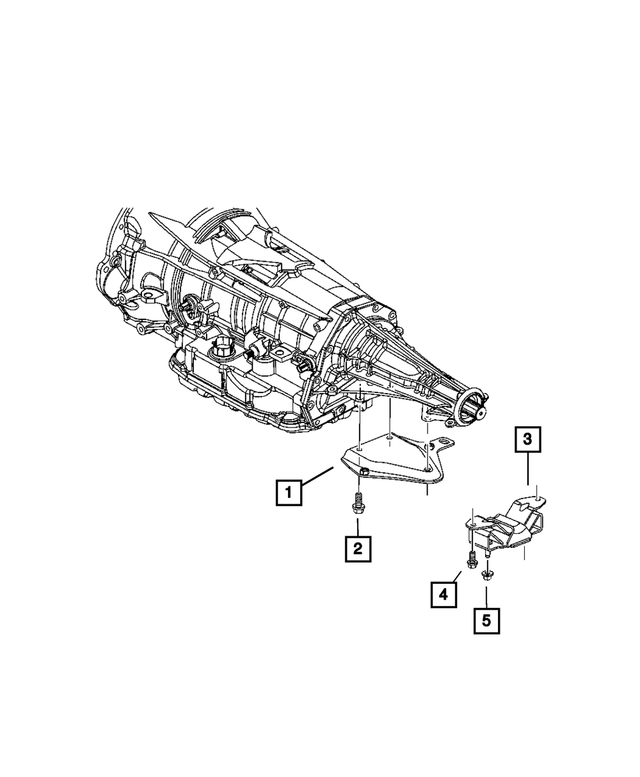 52005140AA - Engine Mounting: Transmission Mount Bracket for Mopar Image image