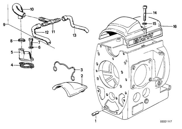 11151335735 - : Vent Hose for BMW-Motorrad Image