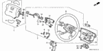 6770SV4A90ZA - Chassis: AIRBAG ASSY., DRIVER *NH1L* (MORTON) (BLACK) for Honda Image