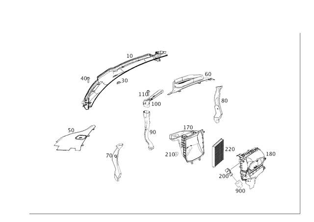 1668300028 - Heating and Ventilation: Water Baffle for Mercedes-Benz: GL350, GL450, GL550, GL63 AMG, GLE300d, GLE350, GLE400, GLE43 AMG, GLE450 AMG, GLE550e, GLE63 AMG, GLE63 AMG S, GLS350d, GLS450, GLS550, GLS63 AMG, ML250, ML350, ML400, ML550, ML63 AMG Image image