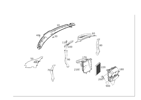 Water Deflector with Intake Bowl for 2018 Mercedes-Benz GLS450 #0