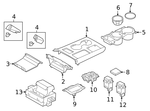 Front Console for 2019 Subaru Legacy #0