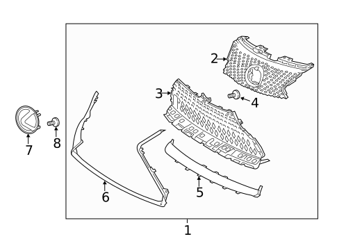 Grille & Components for 2022 Lexus LC500 #0