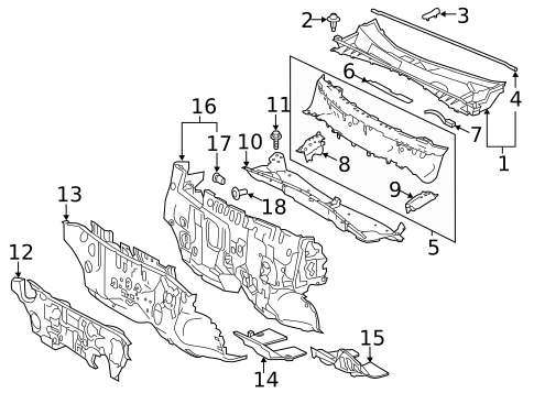Cowl for 2019 Toyota Highlander #0
