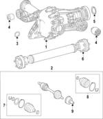 1673305801 - Front Drive Axle: Outer Boot Kit for Mercedes-Benz Image