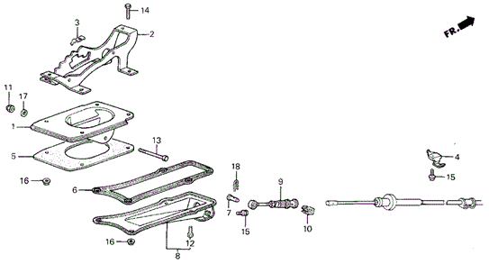 Select Lever Bracket for 1989 Acura Integra #0