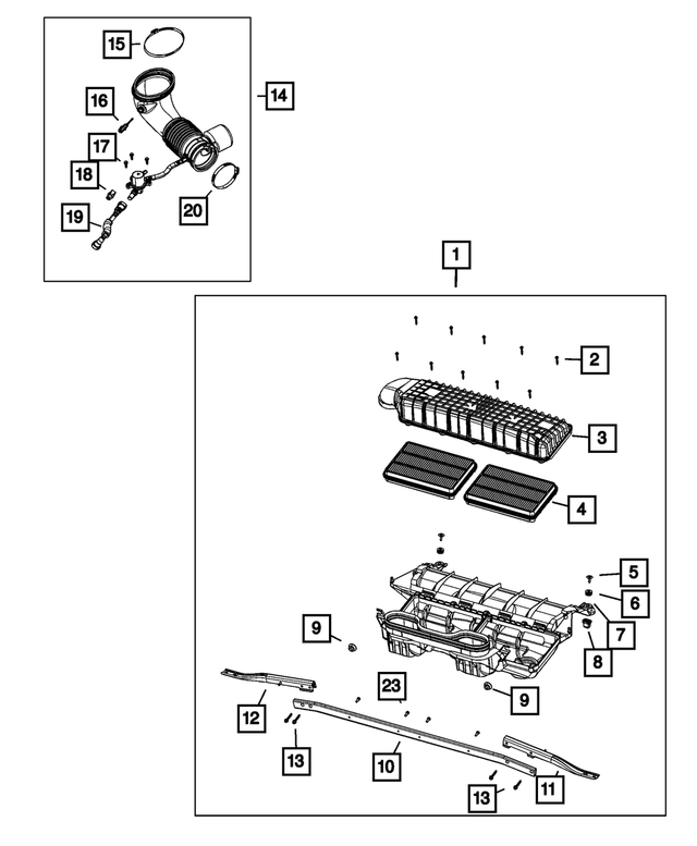 53011248AB - Fuel and Accelerator Pedal: Air Filter for Mopar Image image