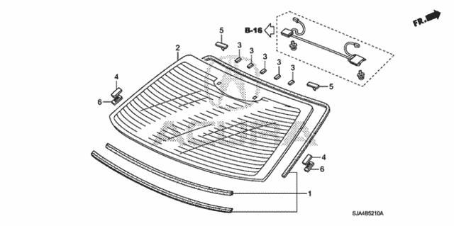 Rear Windshield for 2007 Acura RL #0