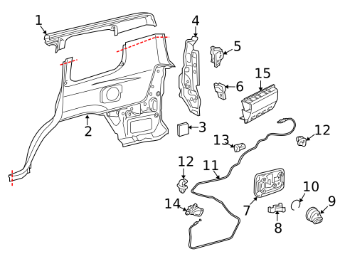 Quarter Panel & Components for 2018 Toyota Land Cruiser #0