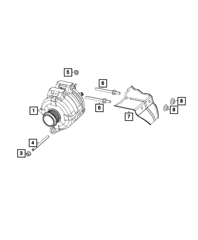 6508819AA - : Double Ended Stud for Mopar Image