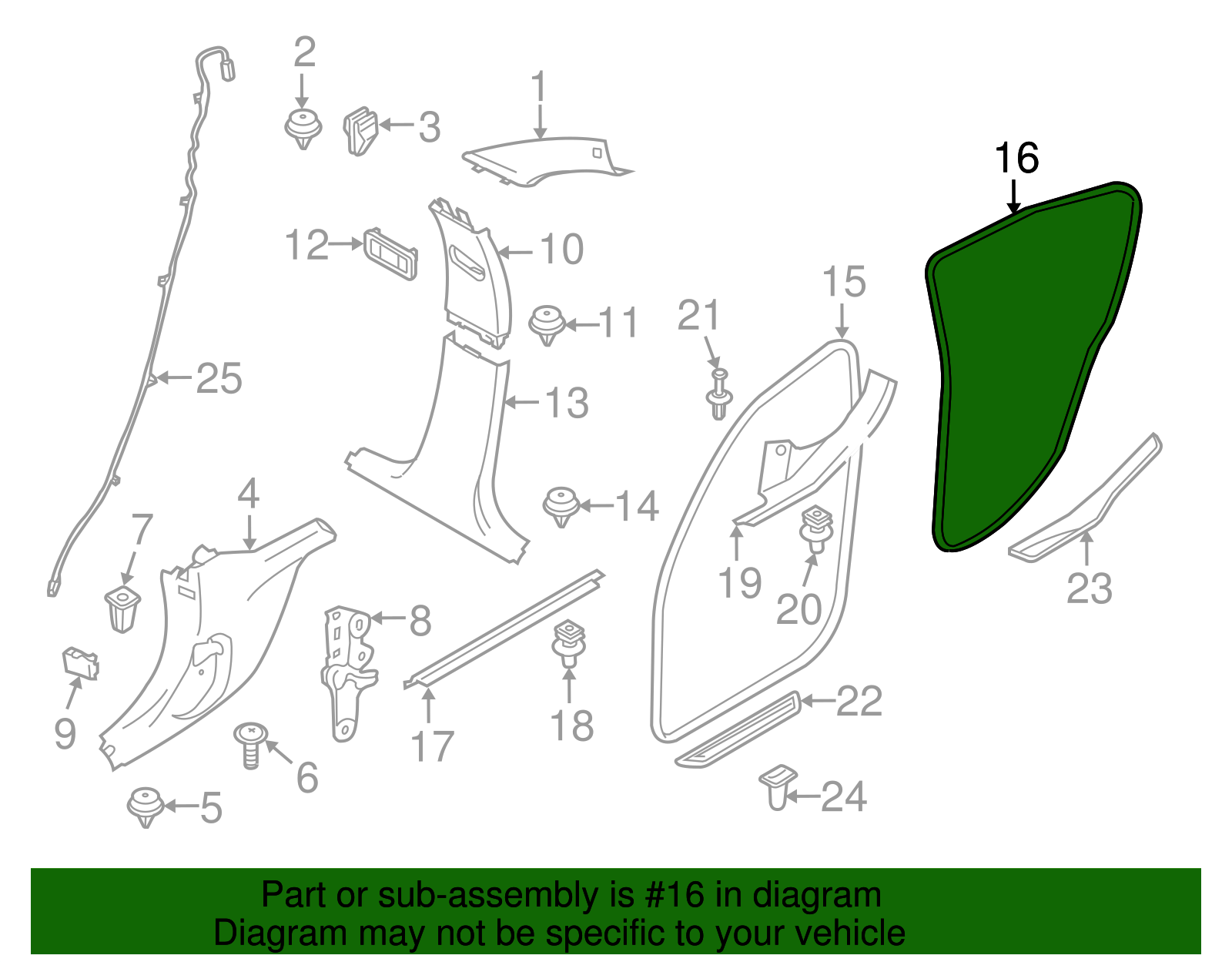 Weather-Strip On Body - BMW (51727303969)