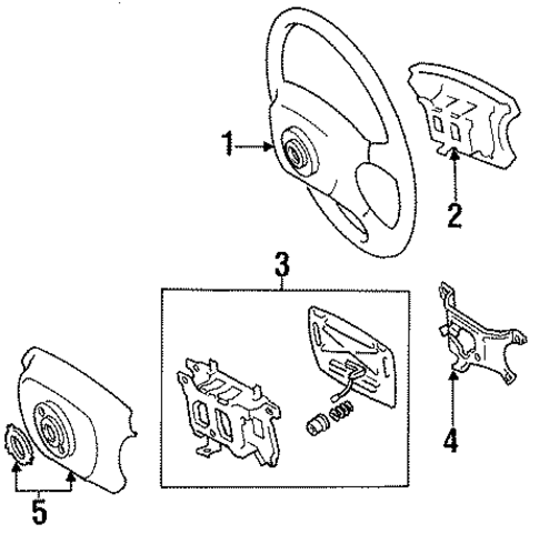 Steering Wheel & Trim for 1991 Toyota Previa #0