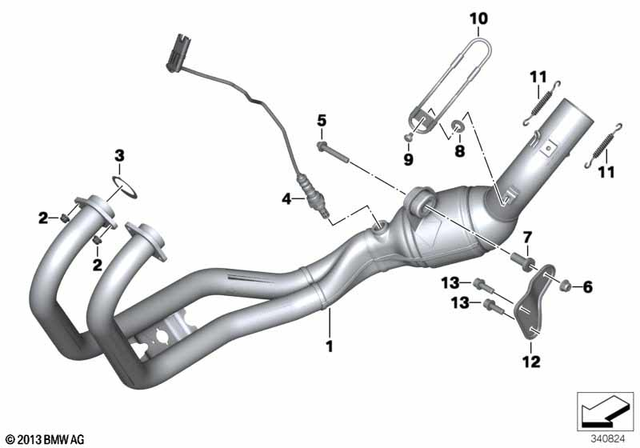 18217676551 - Exhaust System: Securing Nut - M7-10 for BMW-Motorrad Image