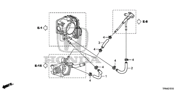 Water Hose (V6) (1) for 2012 Honda Crosstour #0