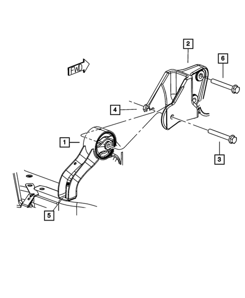Engine Mounting for 2009 Jeep Patriot #9