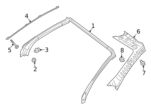 Windshield Header & Components for 2014 Mercedes-Benz SL65 AMG #0