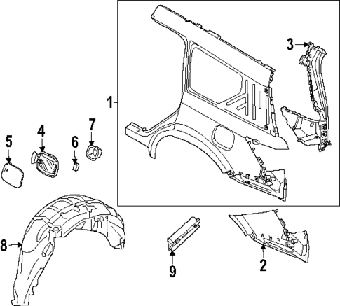 Quarter Panel & Components for 2025 Nissan Armada #0